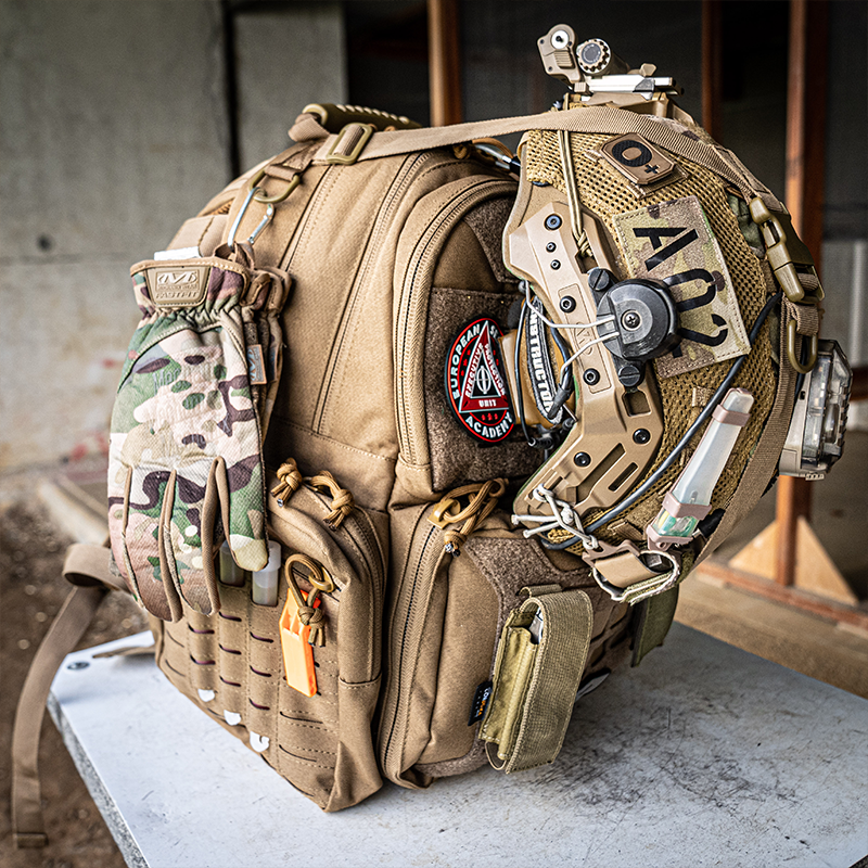 Coyote Brown Charisma: Your Tactical Range Backpack Awaits