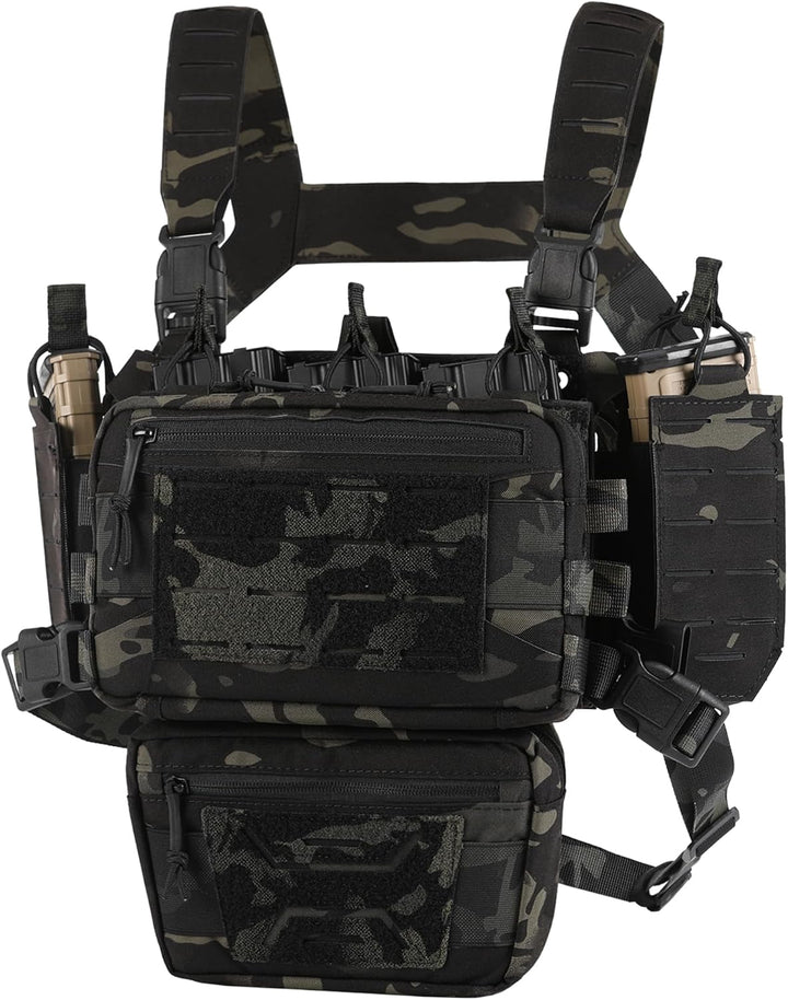 dark multicam chest rig