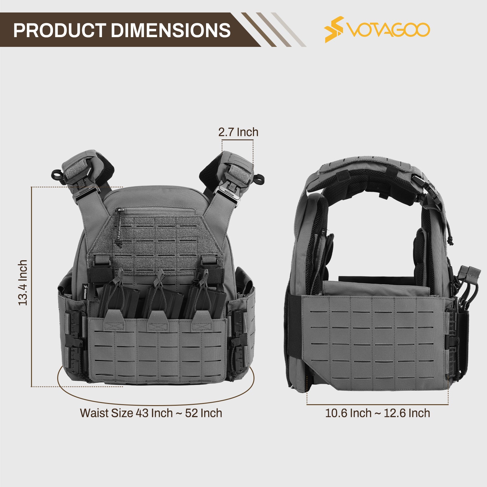 VOTAGOO® Quick Release Lightweight Tactical Vest – VOTAGOO Gear