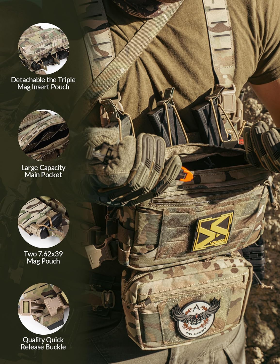 Amazon.com : VOTAGOO Chest Rig-Tactical Chest Rig，Molle