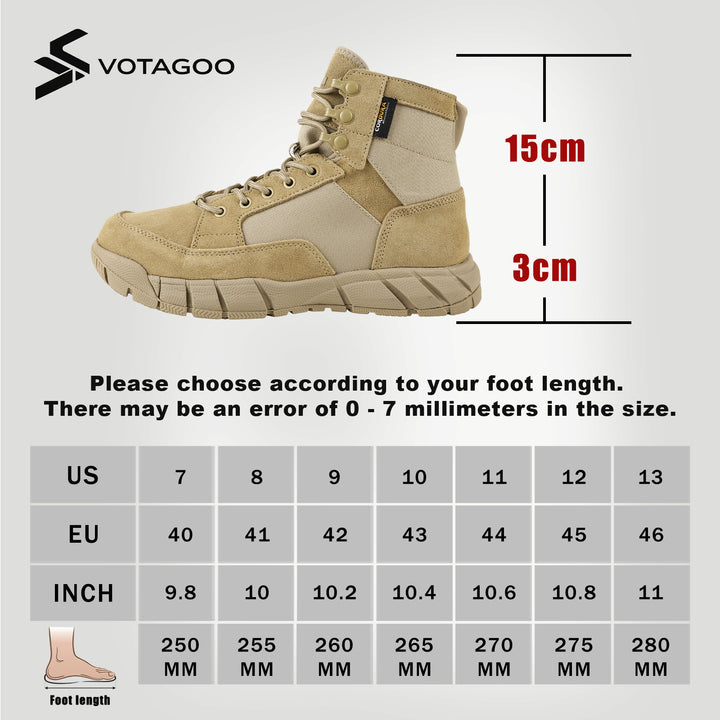 Men's Lightweight Military Tactical Boots - Durable & Comfortable ...