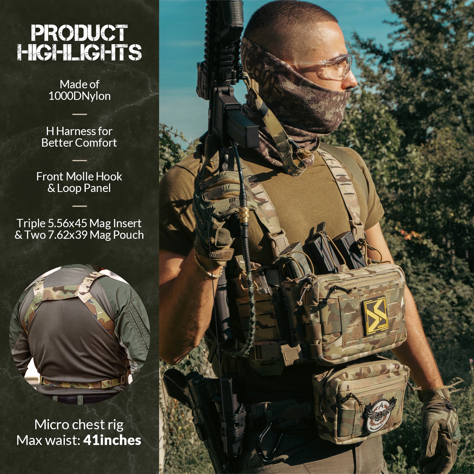 VOTAGOO Tactical Chest Rig – Durable, Adjustable & Versatile Gear