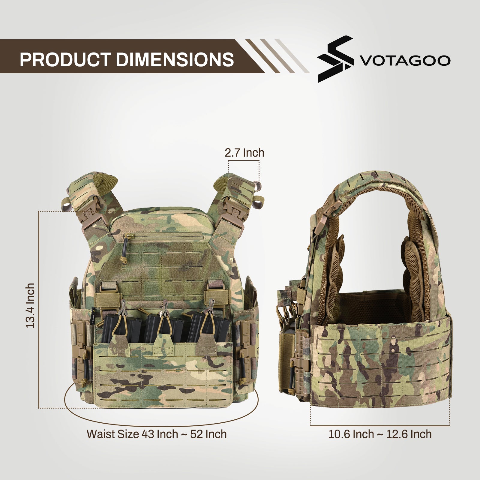 VOTAGOO® Quick Release Lightweight Tactical Vest – VOTAGOO Gear