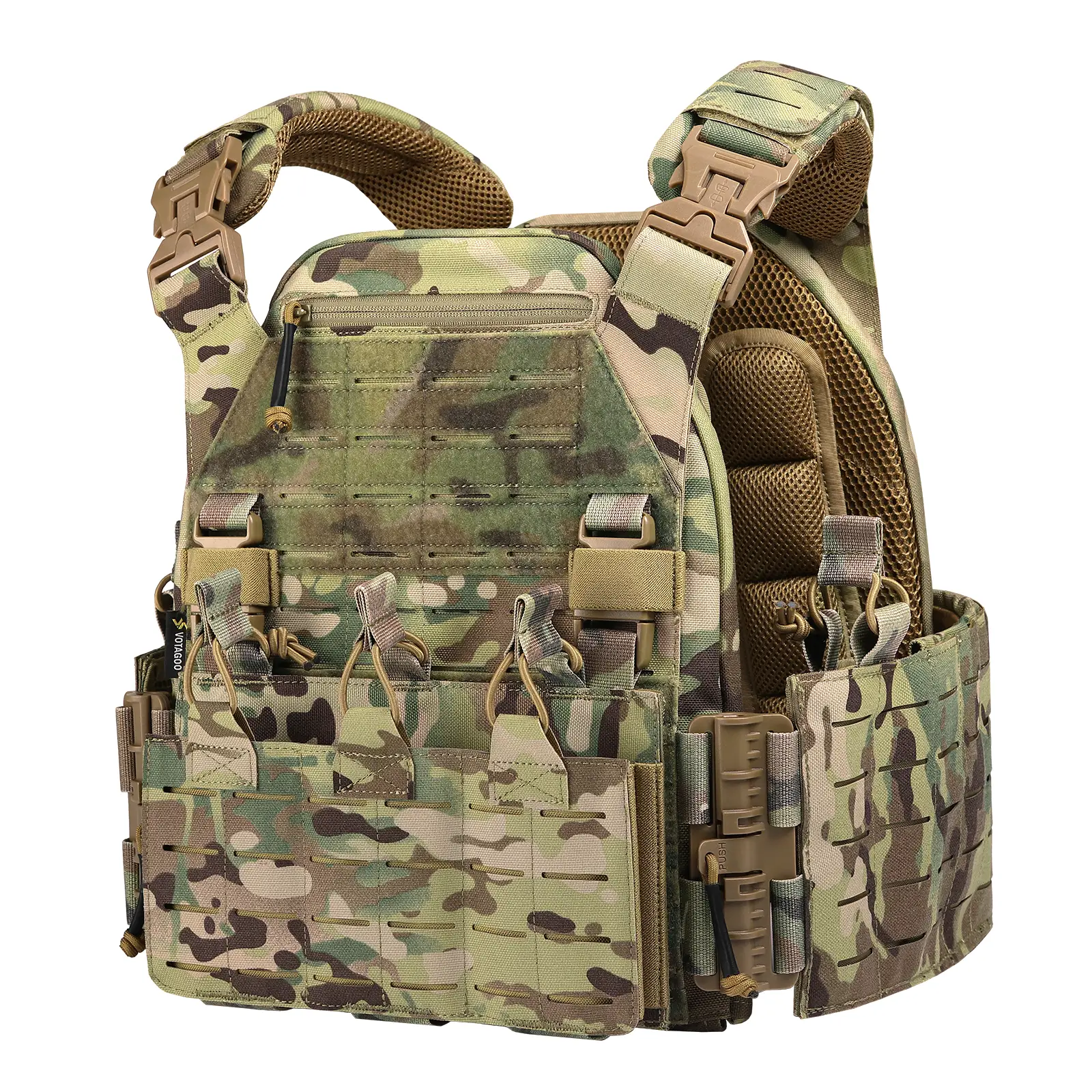 Matrix Special Force Cross Draw Tactical Vest w/ Built In Holster & Mag  Pouches (Color: Tan), Tactical Gear/Apparel, Body Armor & Vests - Evike.com  Airsoft Superstore